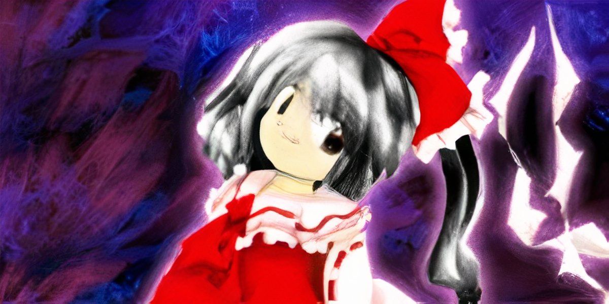 Screenshot of Reimu in Touhou 7.