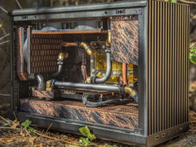 This rustic AMD gaming PC build blends perfectly with nature