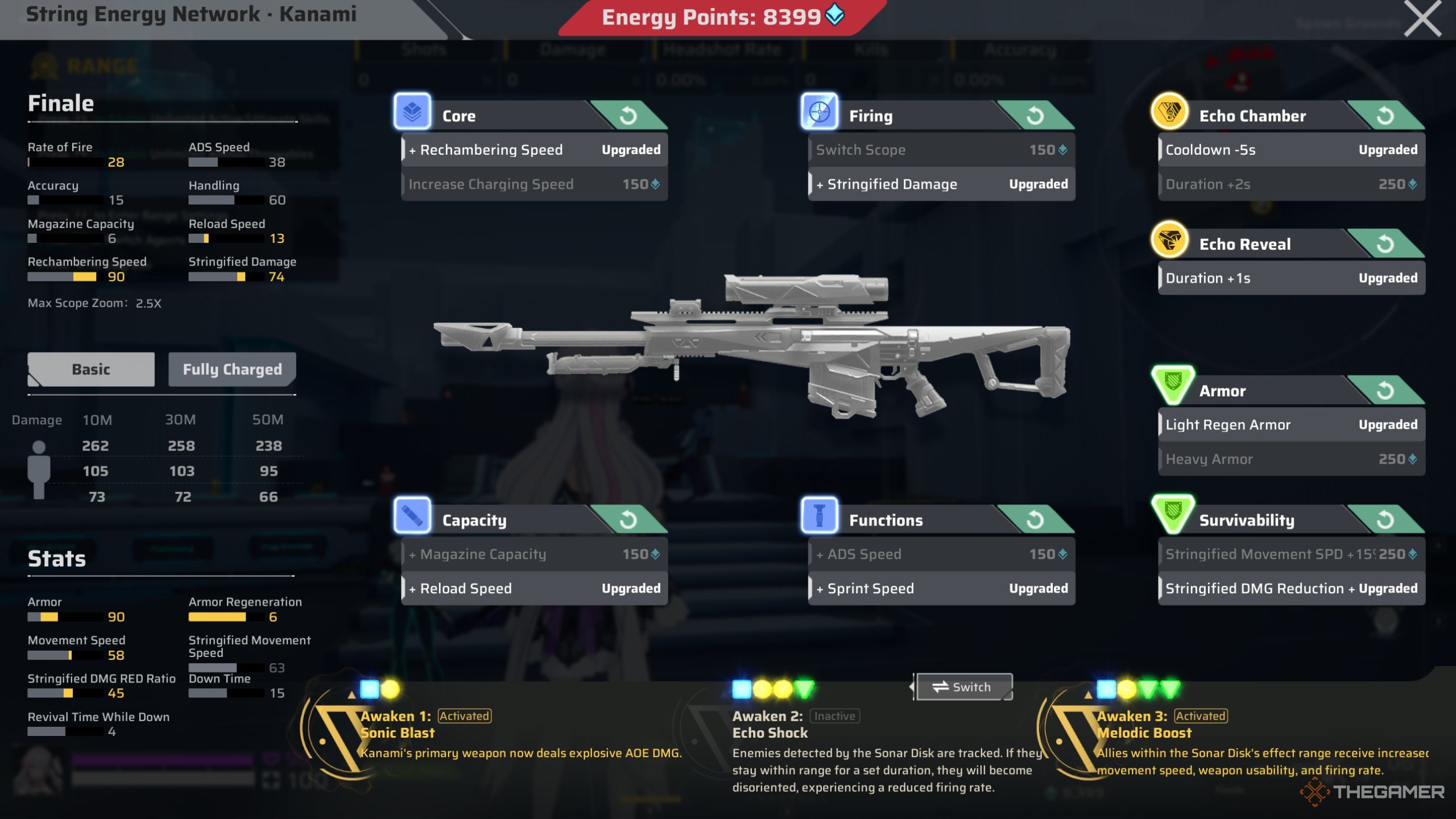 Strinova Kanami string energy link screen.