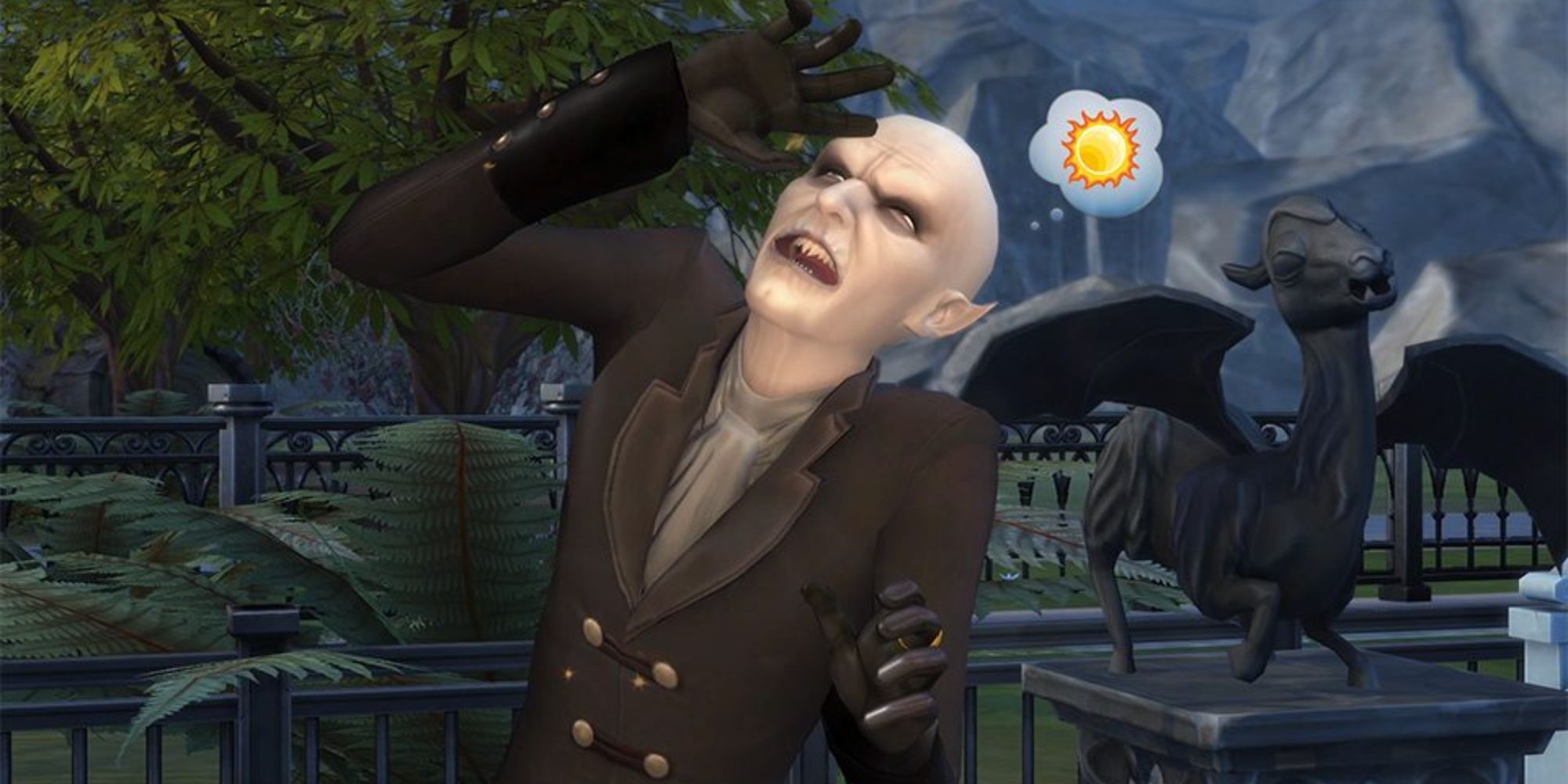 The Sims 4 Vampire Burning In the sun.