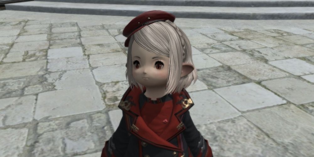 Lalafell wearing hat.