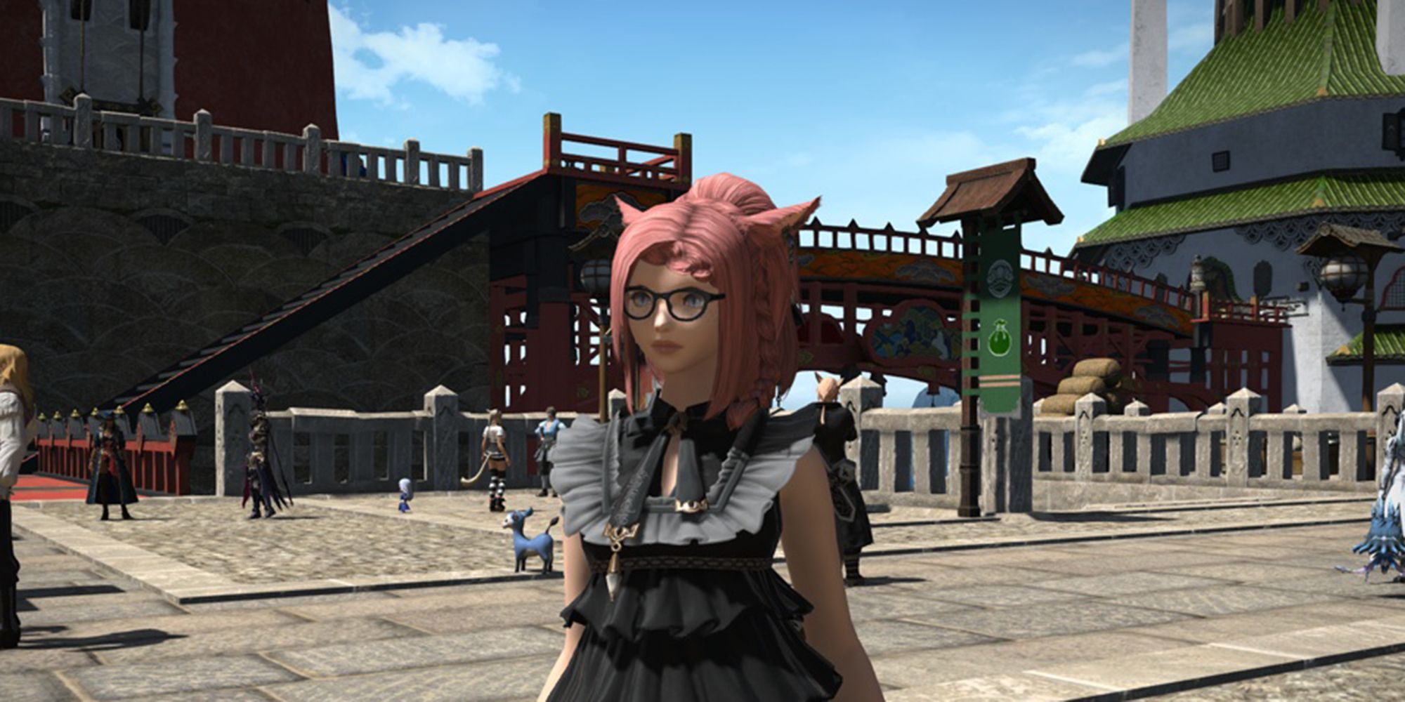 gyr abanian plait hairstyle on miqo'te