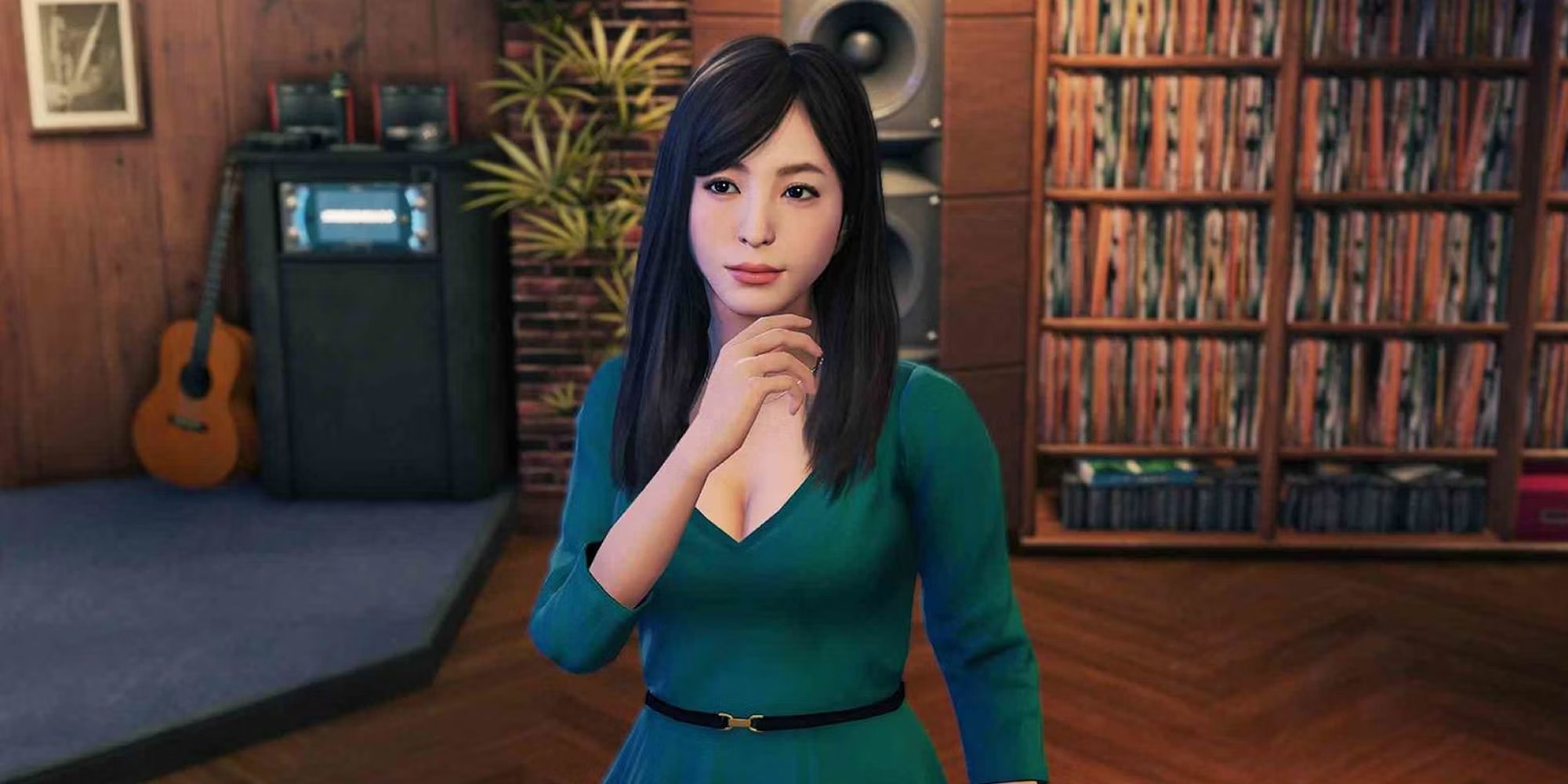 Iroha stands at Survive Bar in Yakuza: Like A Dragon.