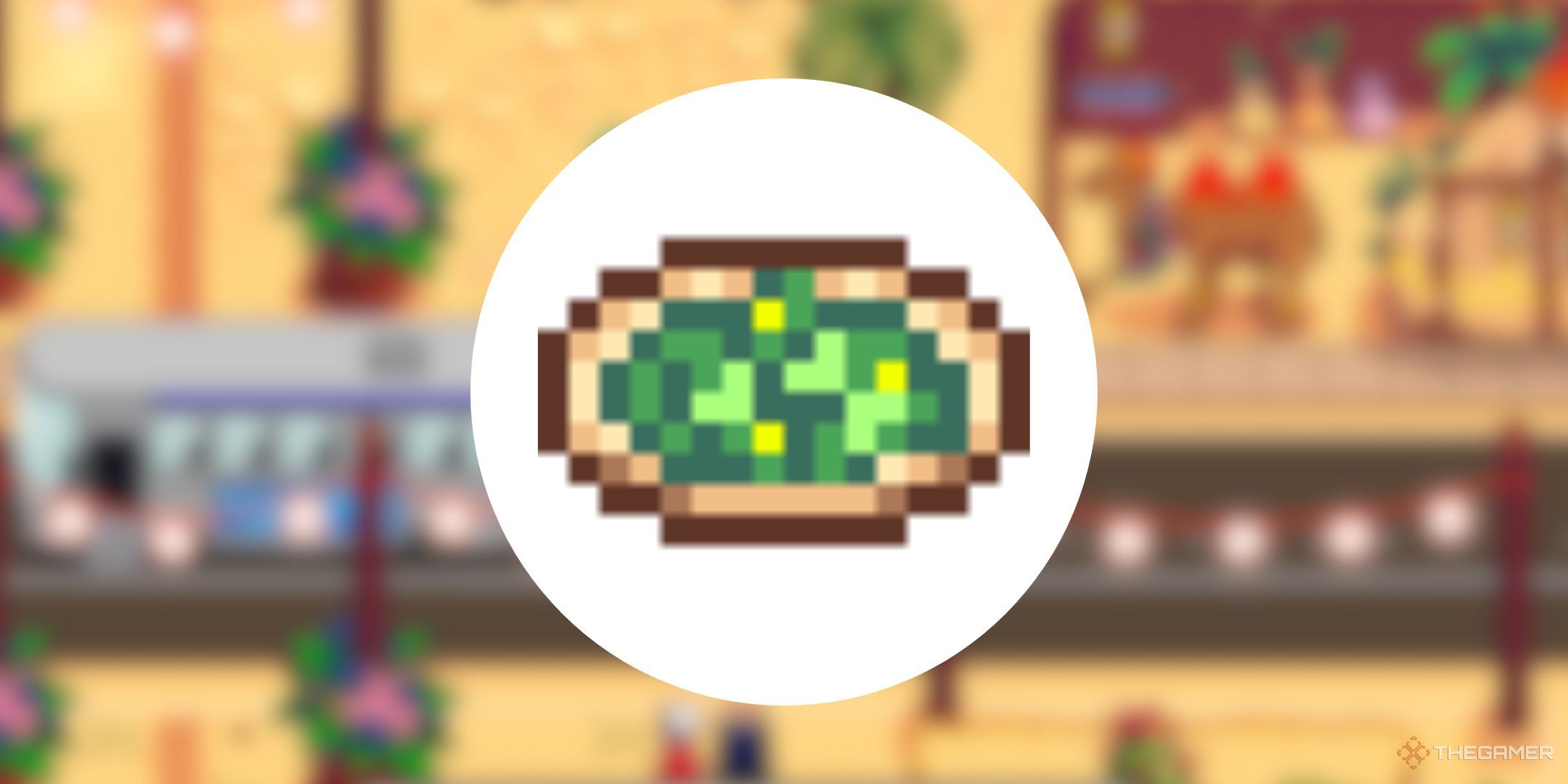 Stardew Valley Sour Salad on blurred background