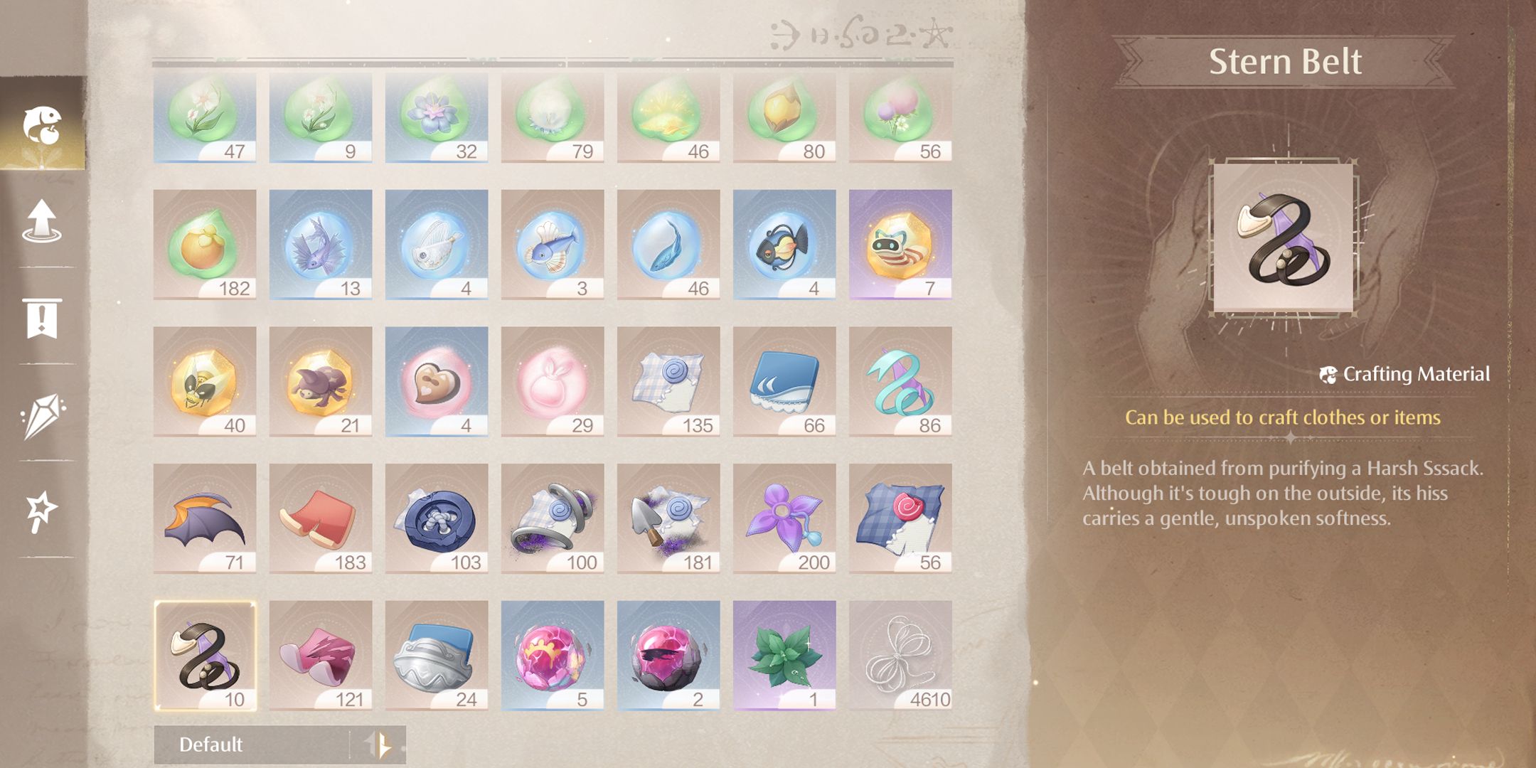 stern belt - hardest material to get in infinity nikki rarest items