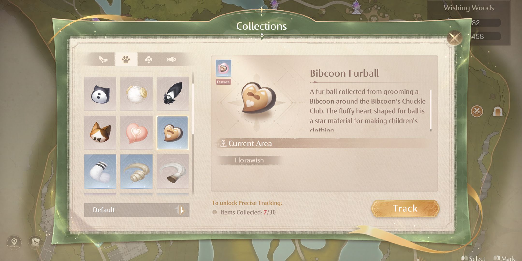 bibcoon furball - hardest material to get in infinity nikki rarest items