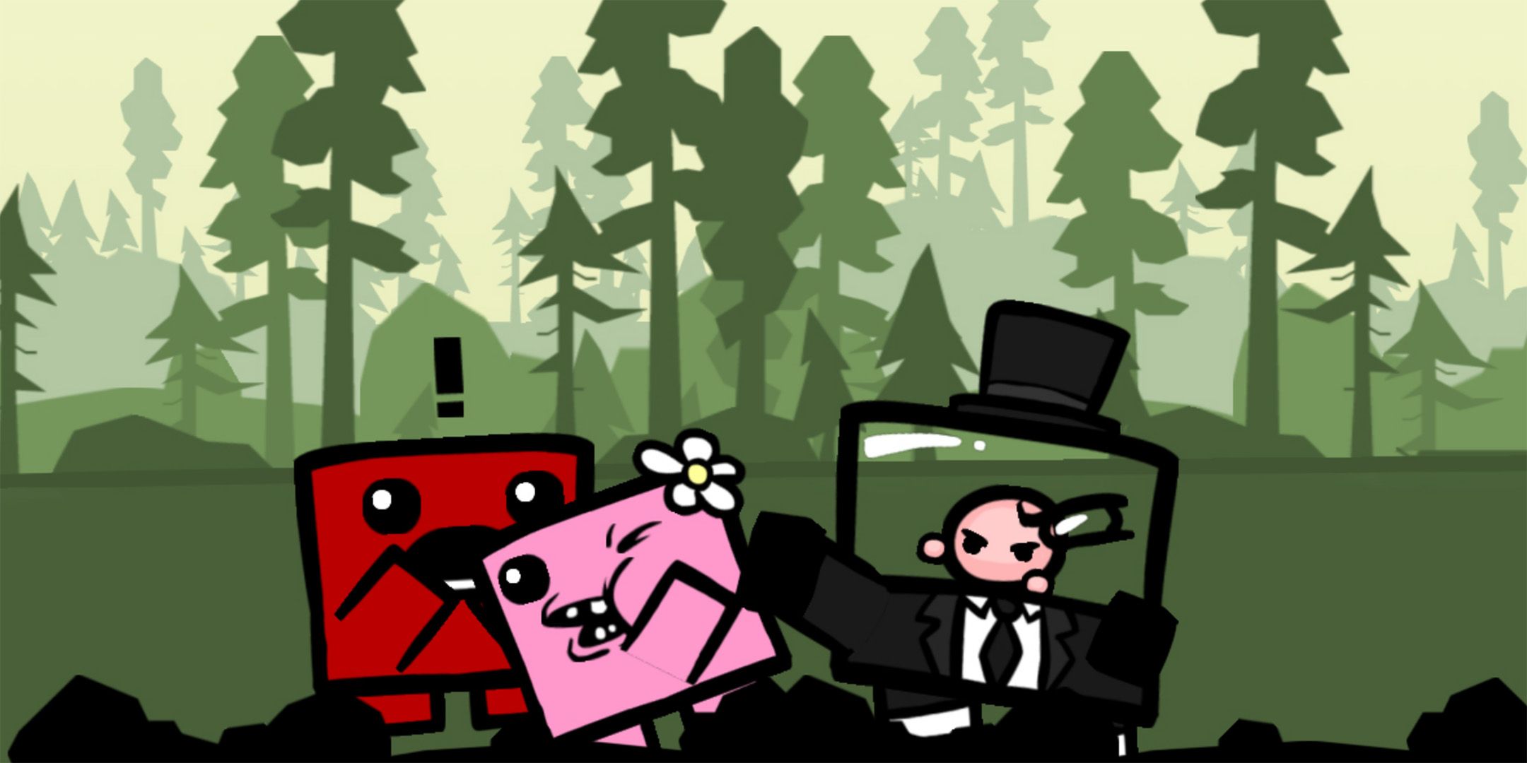 Dr. Fetus punching Bandage Girl in Super Meat Boy.