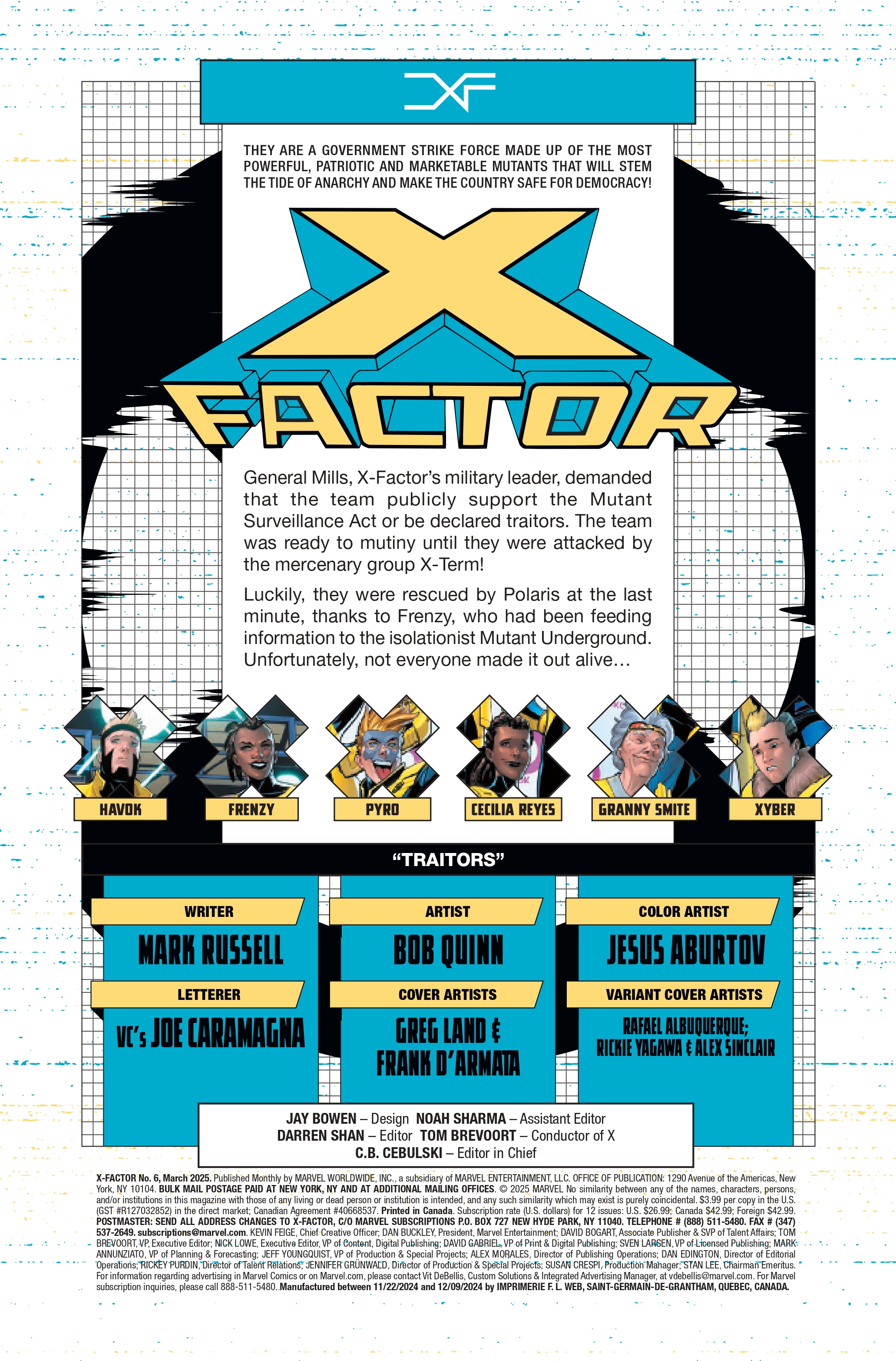 Interior pages from X-Factor #6.