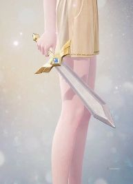 Nikki holding a short sword in Infinity Nikki