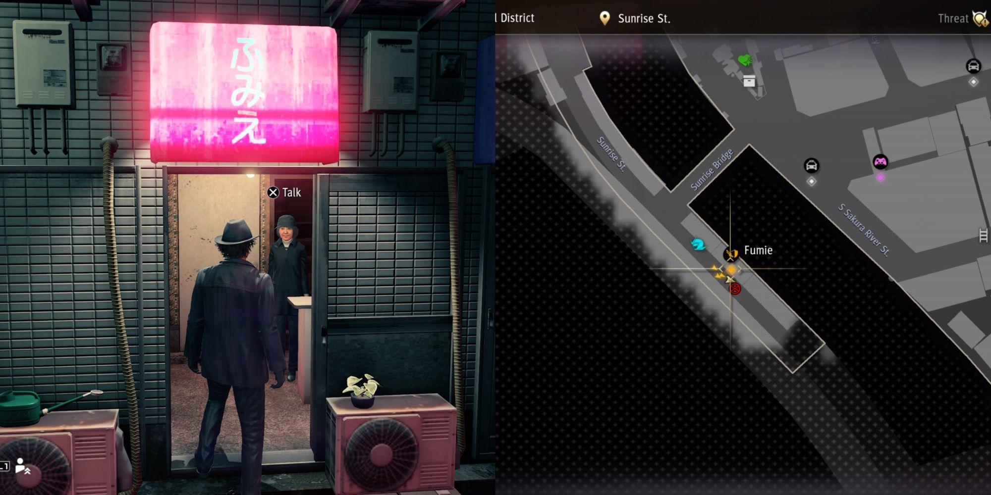 Ichiban meeting with Fumie the Arms Dealer in Yakuza: Like a Dragon.