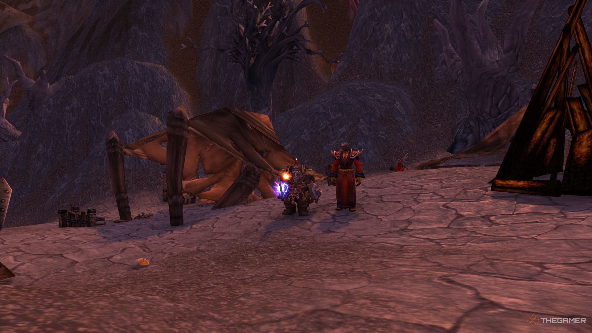 Wielding Thunderfury, Blessed Blade of the Windseeker next to Highlord Demitrian in World Of Warcraft.