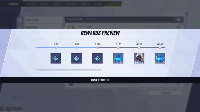 A screenshot shows six different rewards in Marvel Rivals.