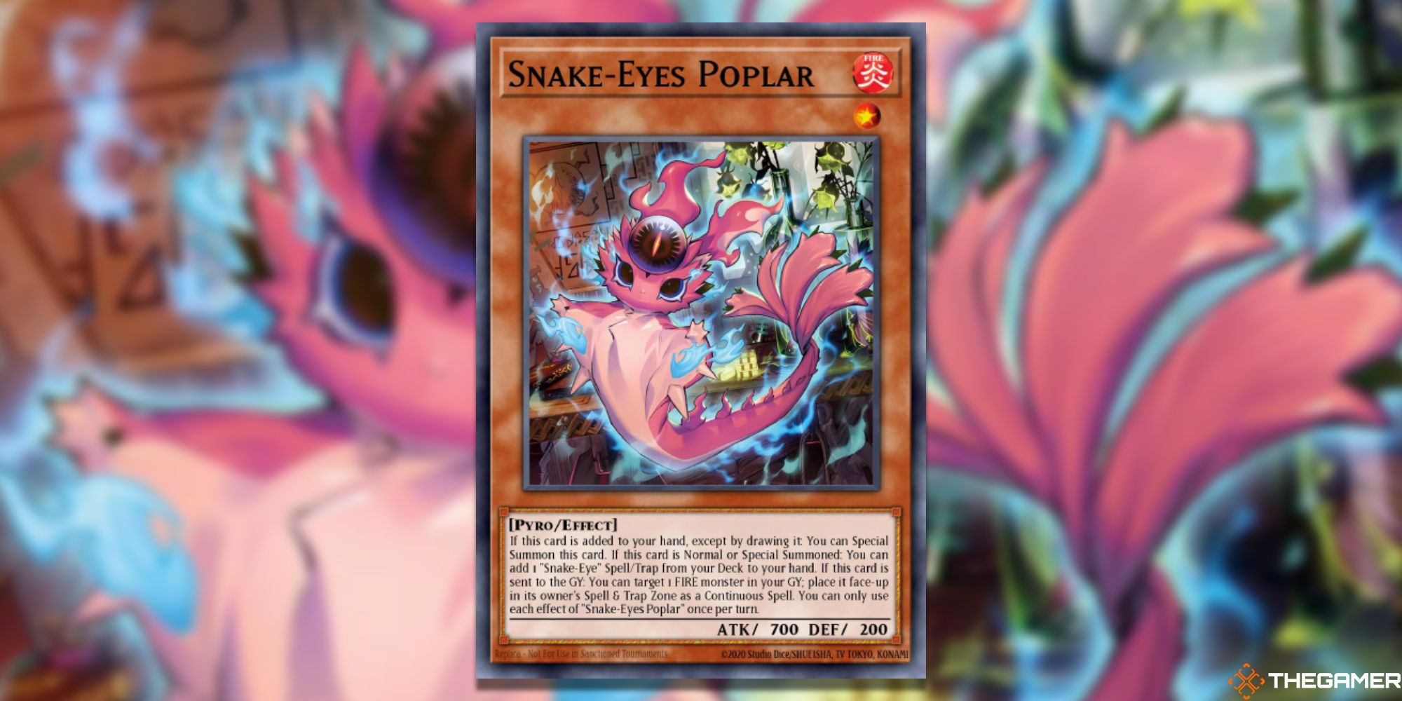 Snake-Eyes Poplar Yu-Gi-Oh! TCG card art.