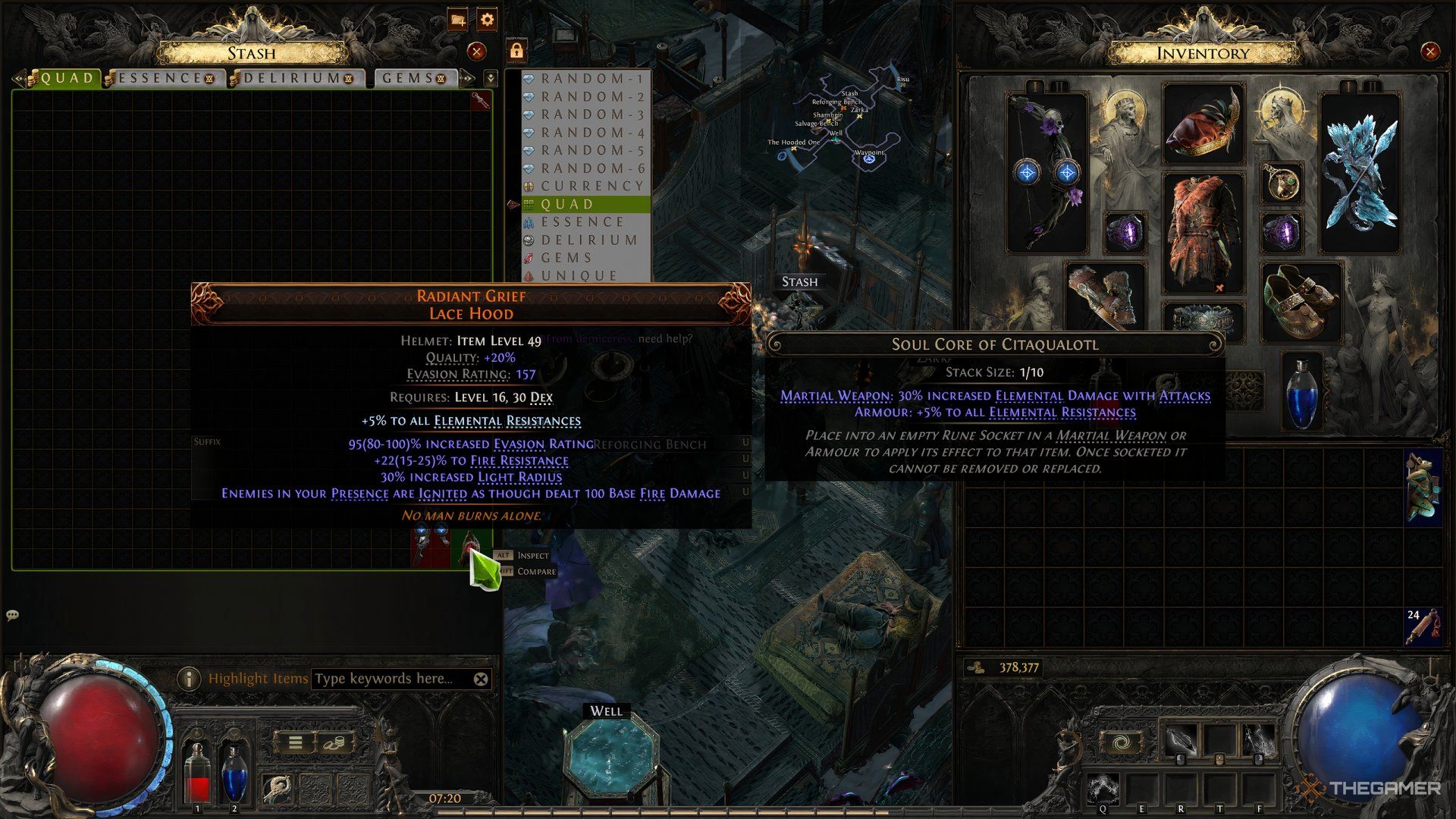 Radiant Grief, one of the recommended Uniques that you can use to play the Gas Grenade Deadeye build in Path of Exile 2.