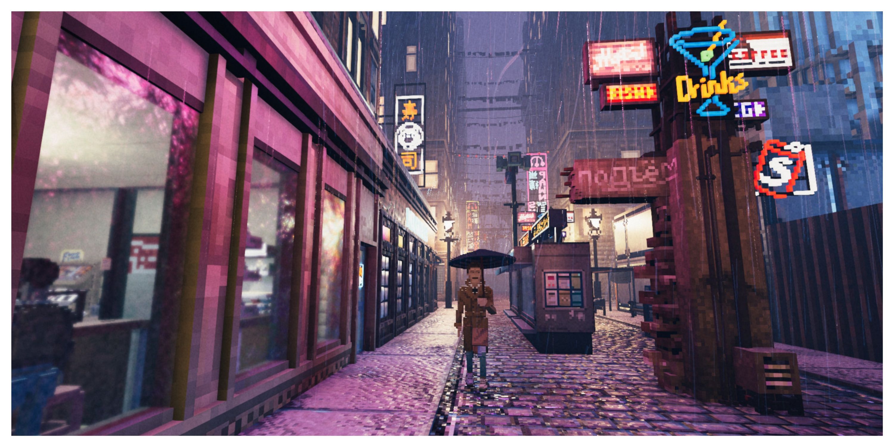 Shadows Of Doubt - Steam Screenshot (Walking Down A Rainy Street)