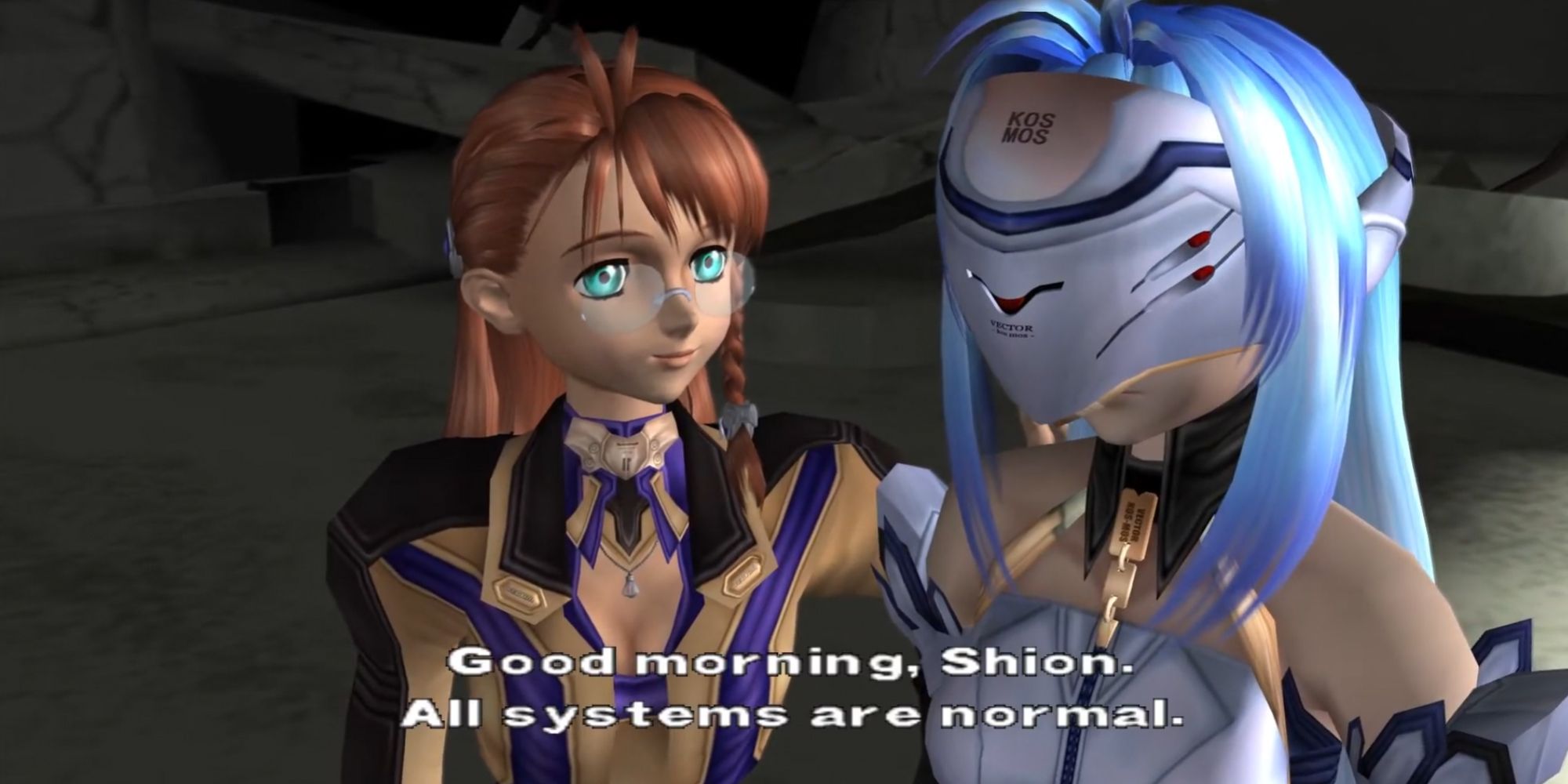 KOSMOS and Shion in Xenosaga