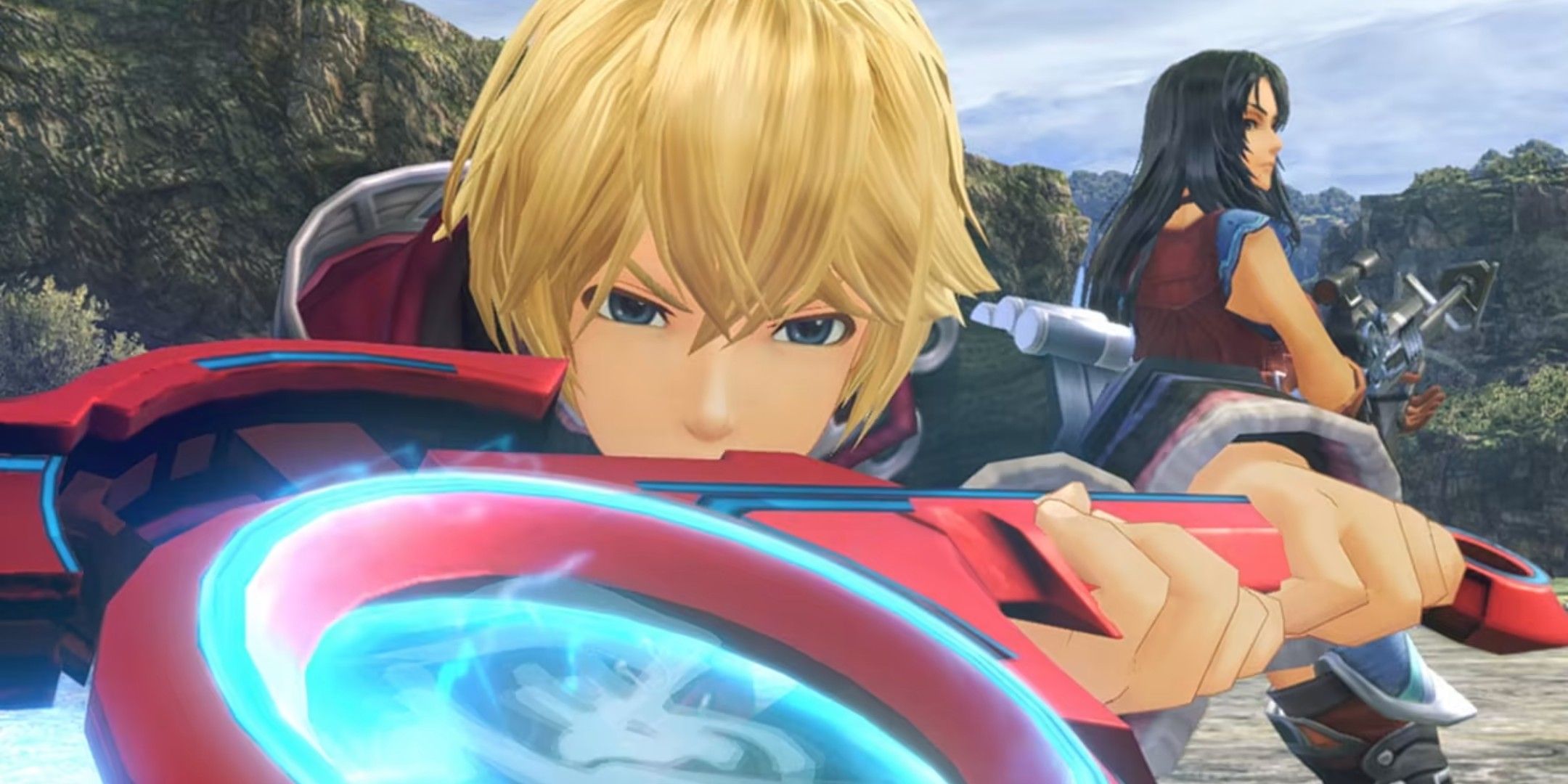 Shulk holding the monado. 