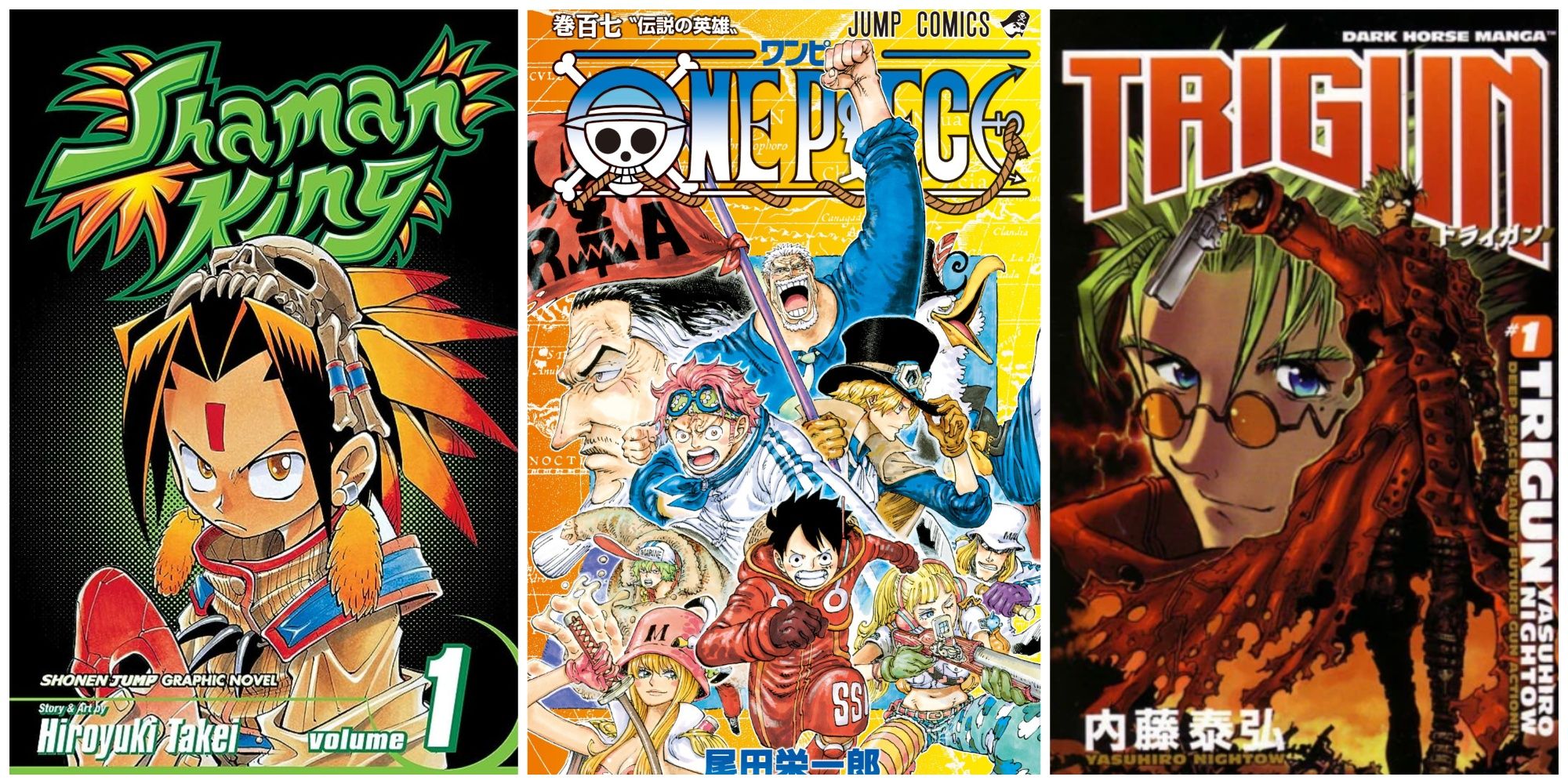 Shaman King, One Piece, Trigun