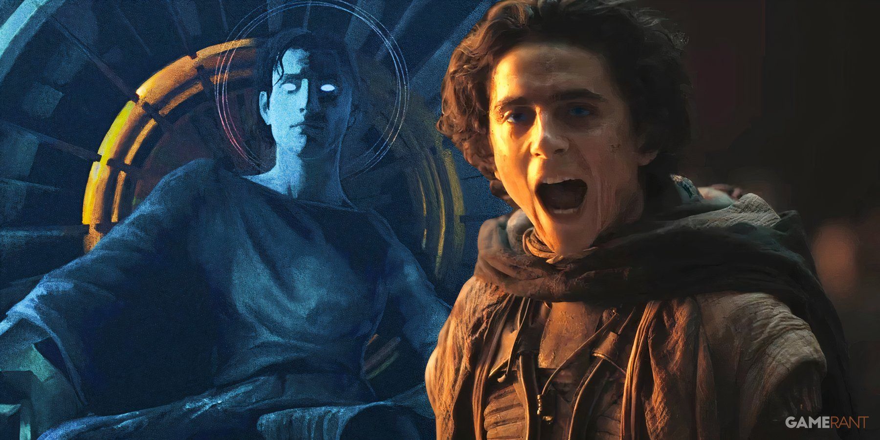 timothee chalamet as paul atreides in dune, dune messiah poster