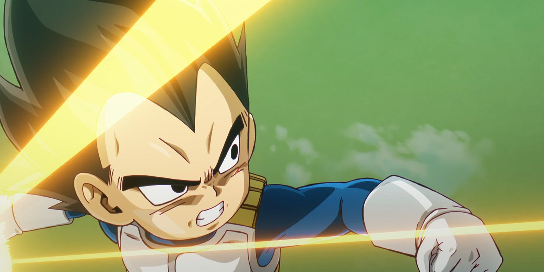 Vegeta charging a blast in Dragon Ball DAIMA