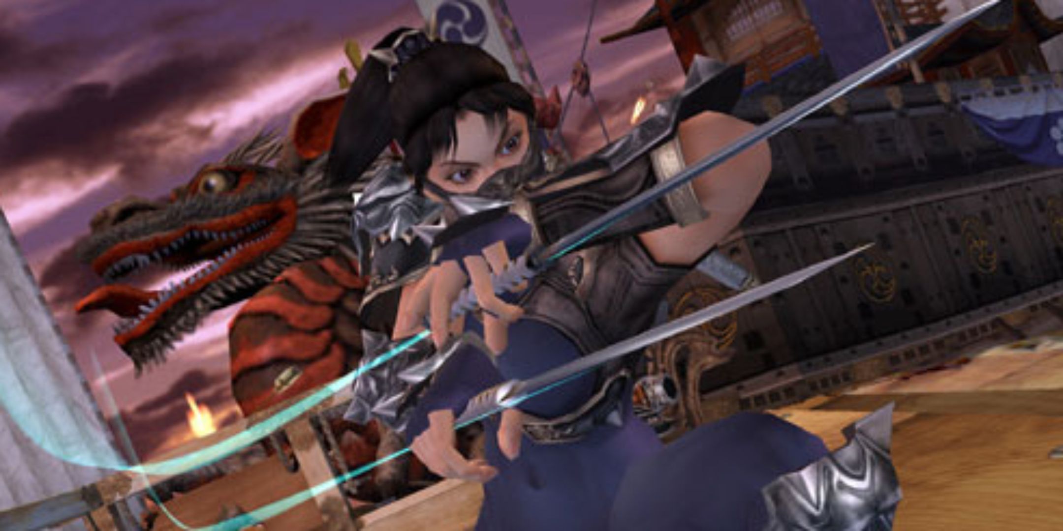 Soulcalibur 3 screenshot of Taki wielding her dual blades.