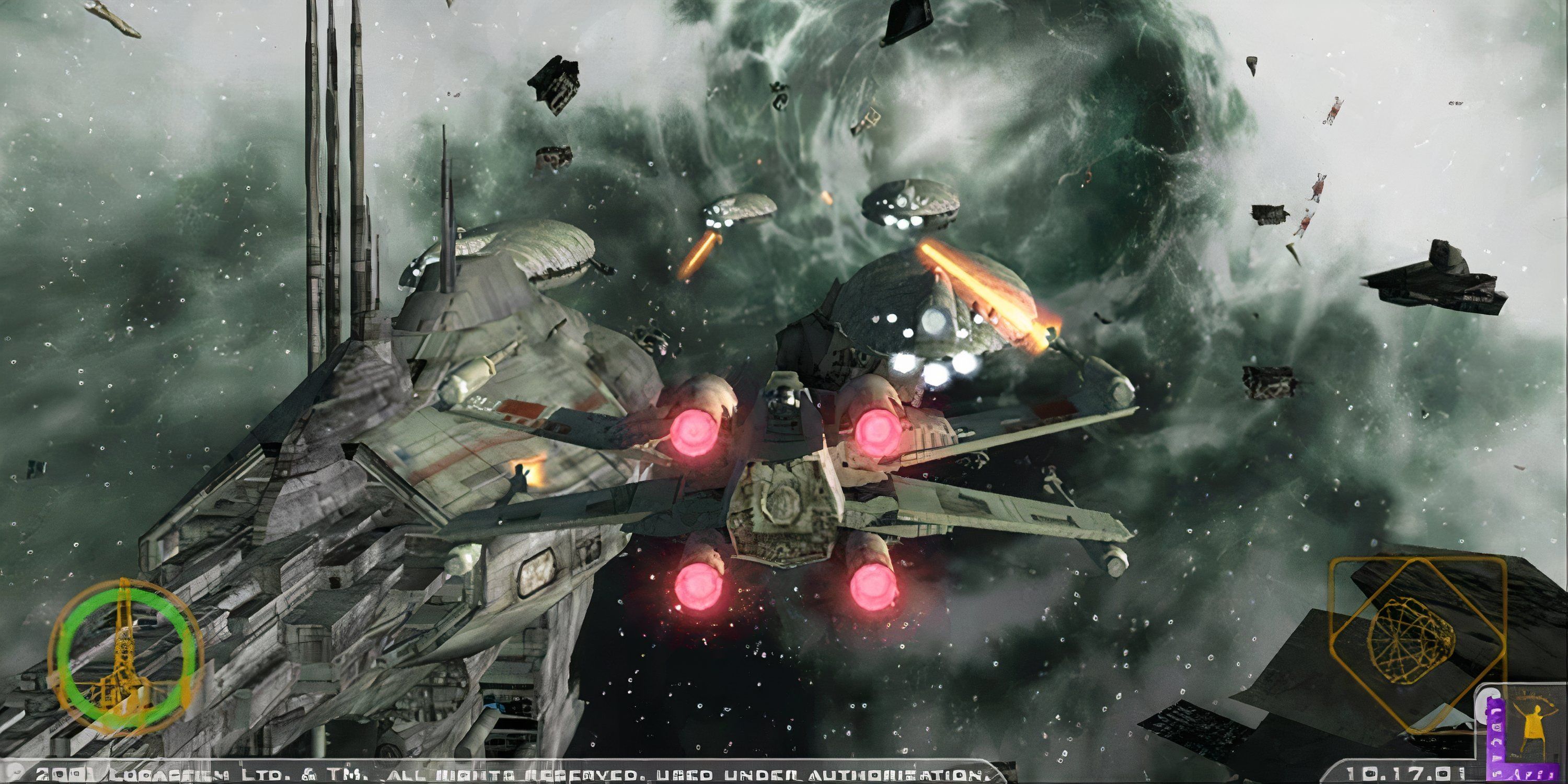 Star Wars Rogue Leader Rogue Squadron 2 X-Wing Caught In A Dangerous Space Battle