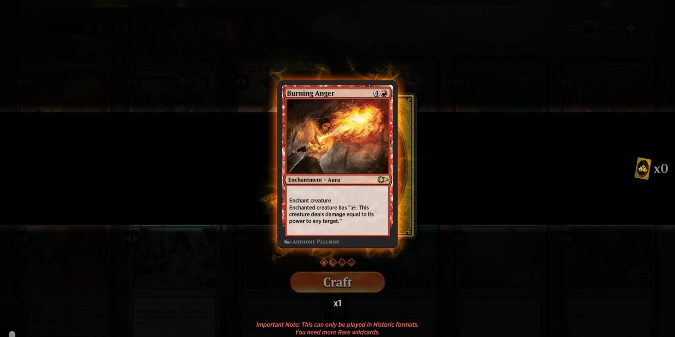 MTGArena Burning Anger