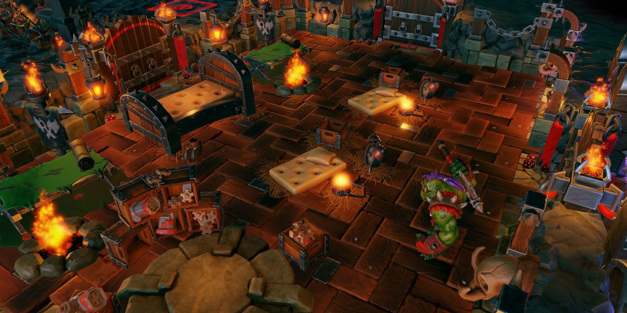 A monster in a lair in Dungeons 3.