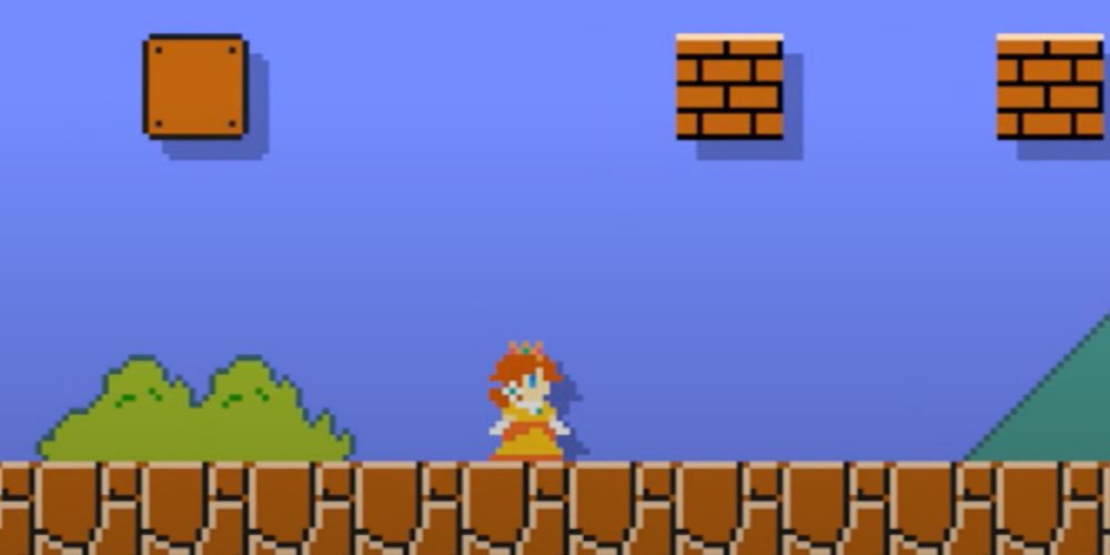 Super Mario Maker screenshot of Daisy in a level.