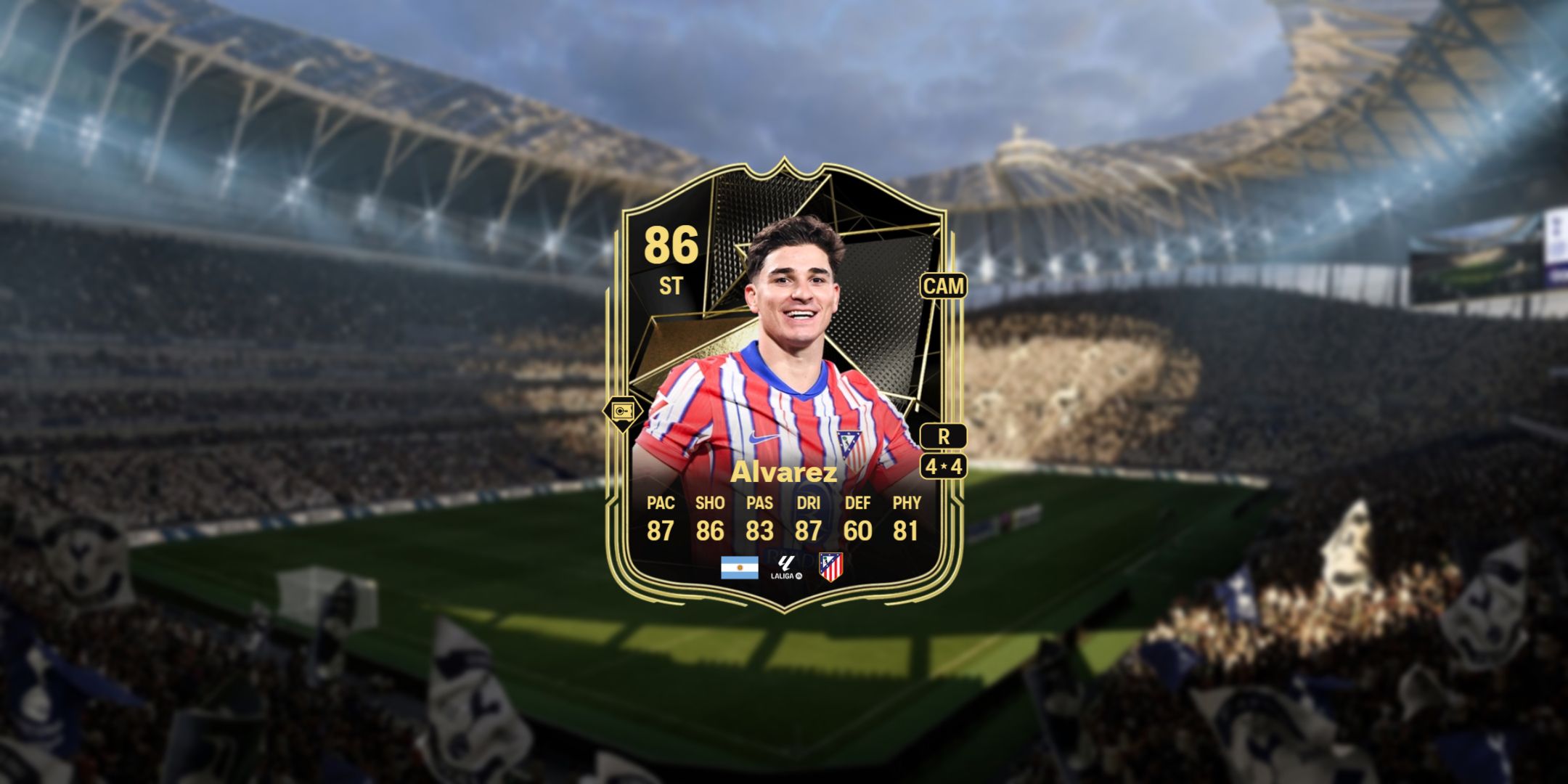 Julian Alvarez's card in EA Sports FC 25.