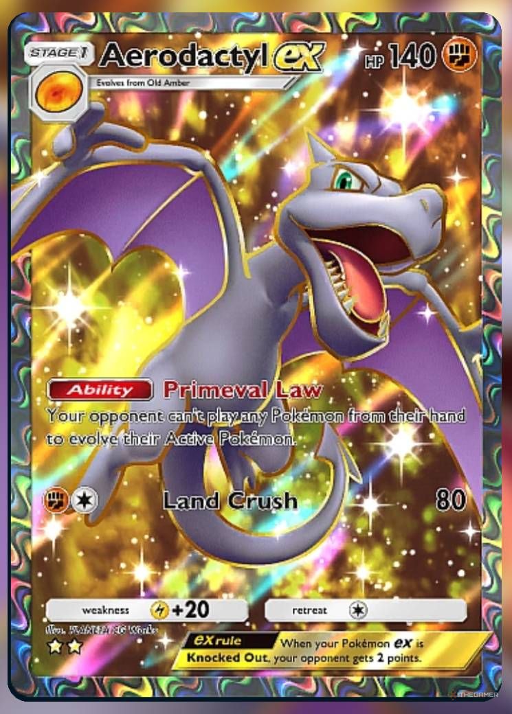 The Aerodactyl ex card in Pokemon TCG Pocket.