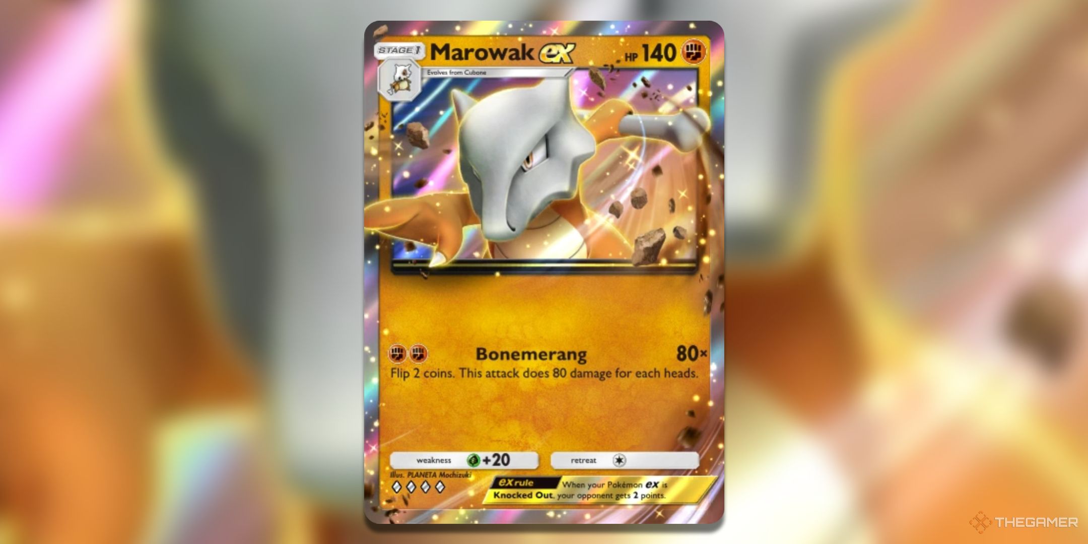 Marowak ex Pokemon TCG Pocket Card Art.