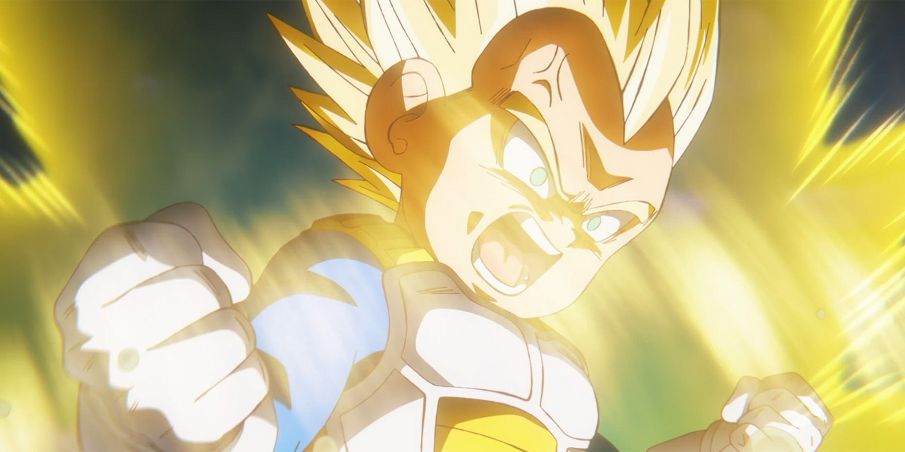 Vegeta transforming into Super Saiyan 3 in Dragon Ball DAIMA