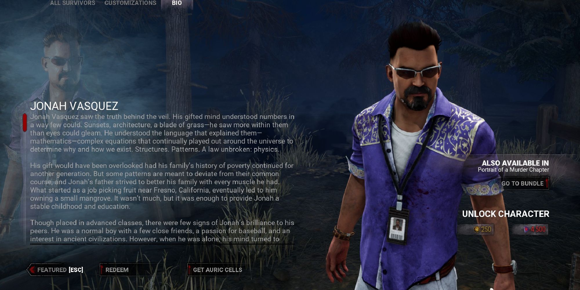 Dead by Daylight Jonah bio