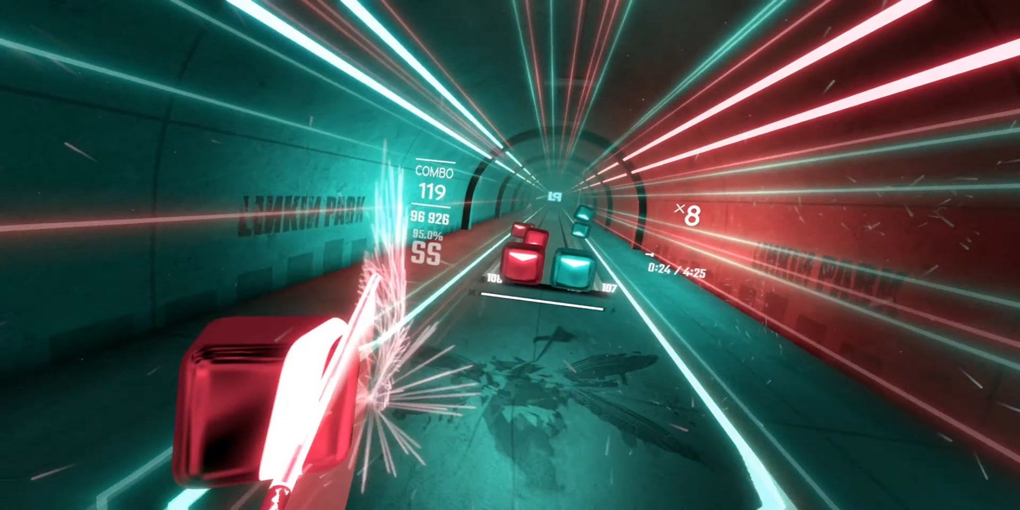 Linkin Park's New Divide Beatmap In Beat Saber.