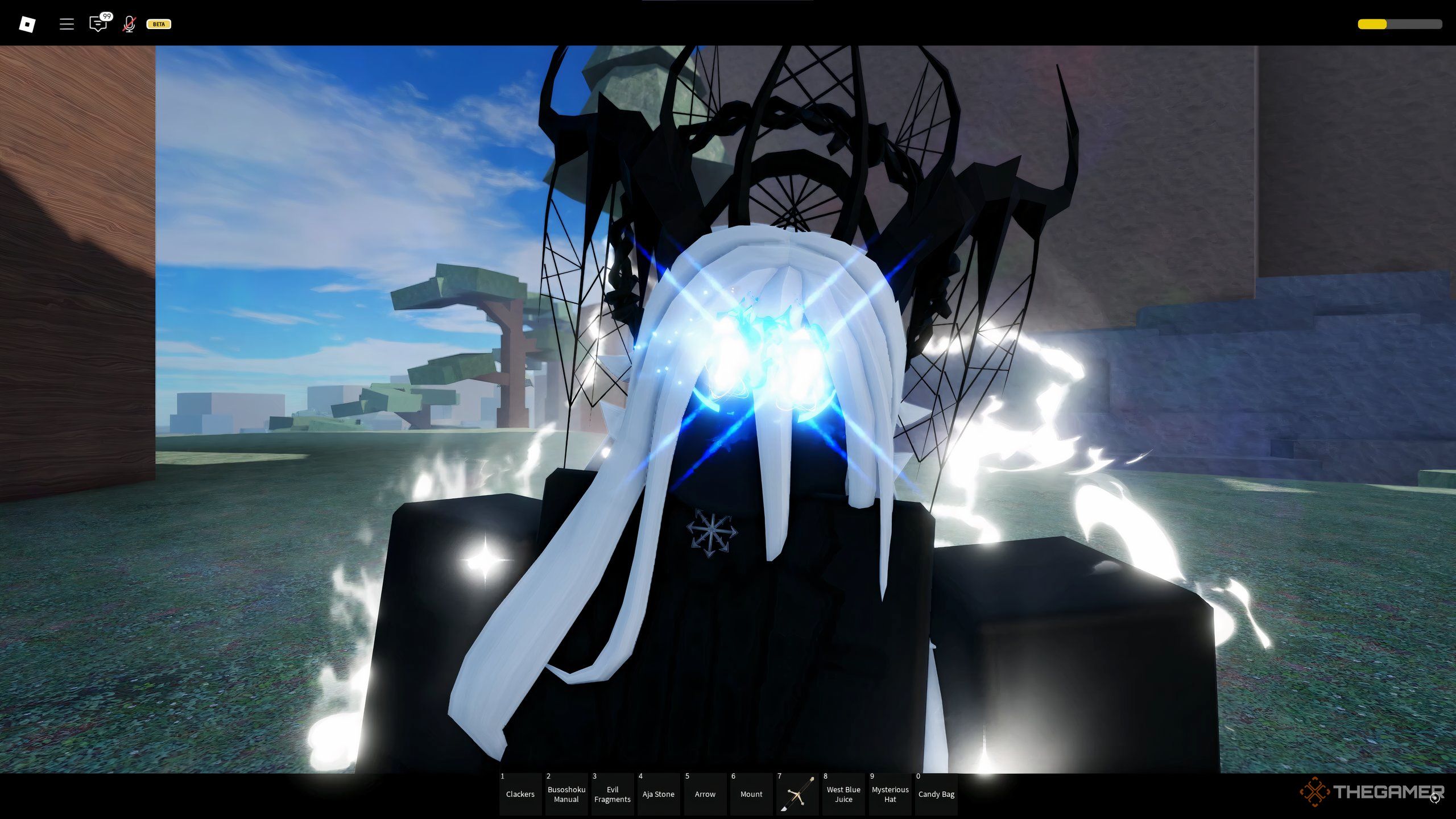 The Dark Determination move of Tusk Act 2 in Roblox: A Universal Time.