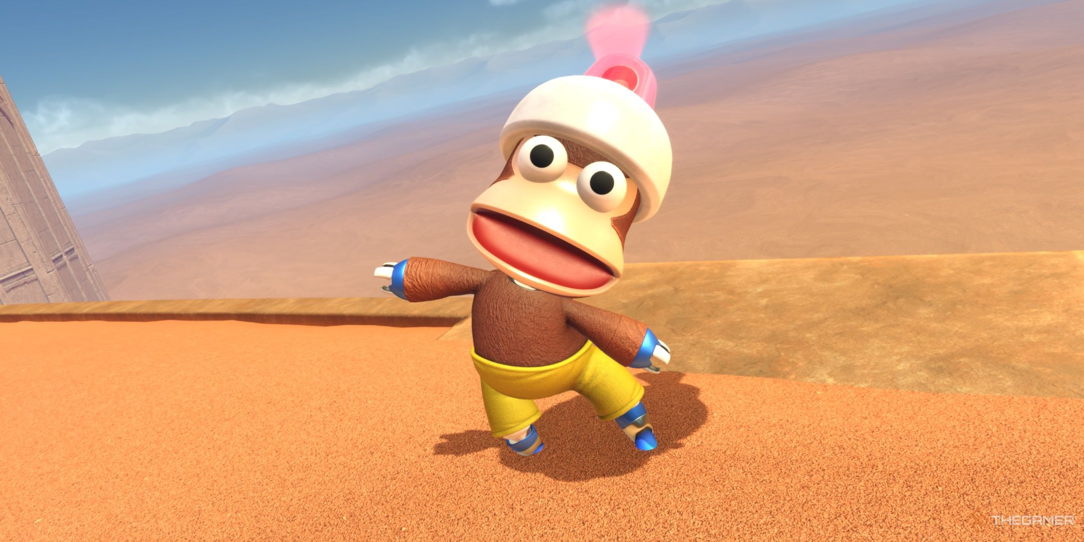 Astro wearing the Cheeky Ape skin in Astro Bot.