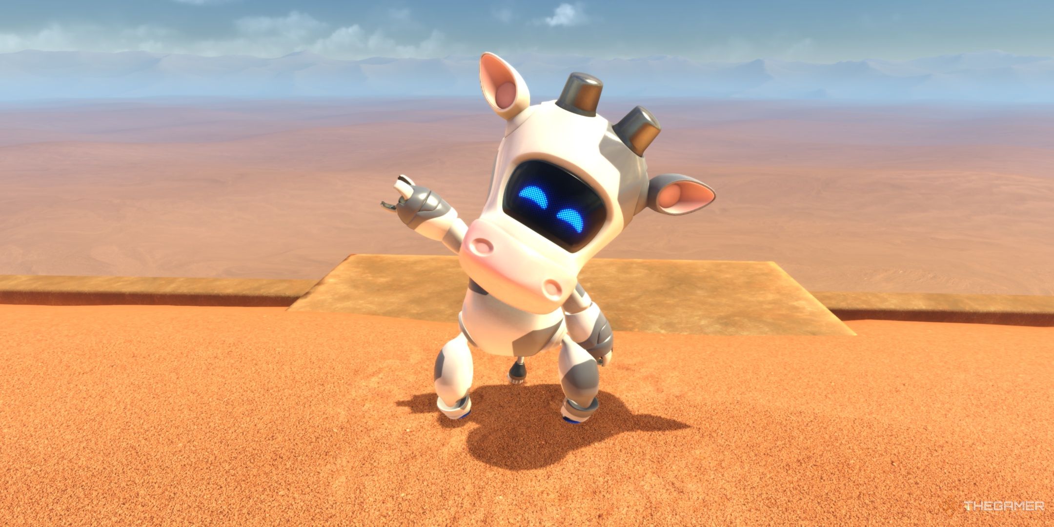 Astro wearing the Bovine skin in Astro Bot.