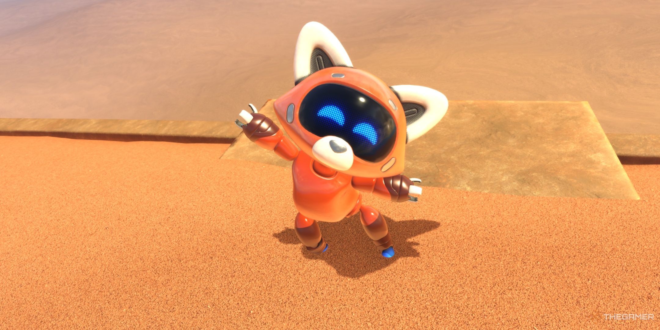 Astro wearing the Red Panda skin in Astro Bot.