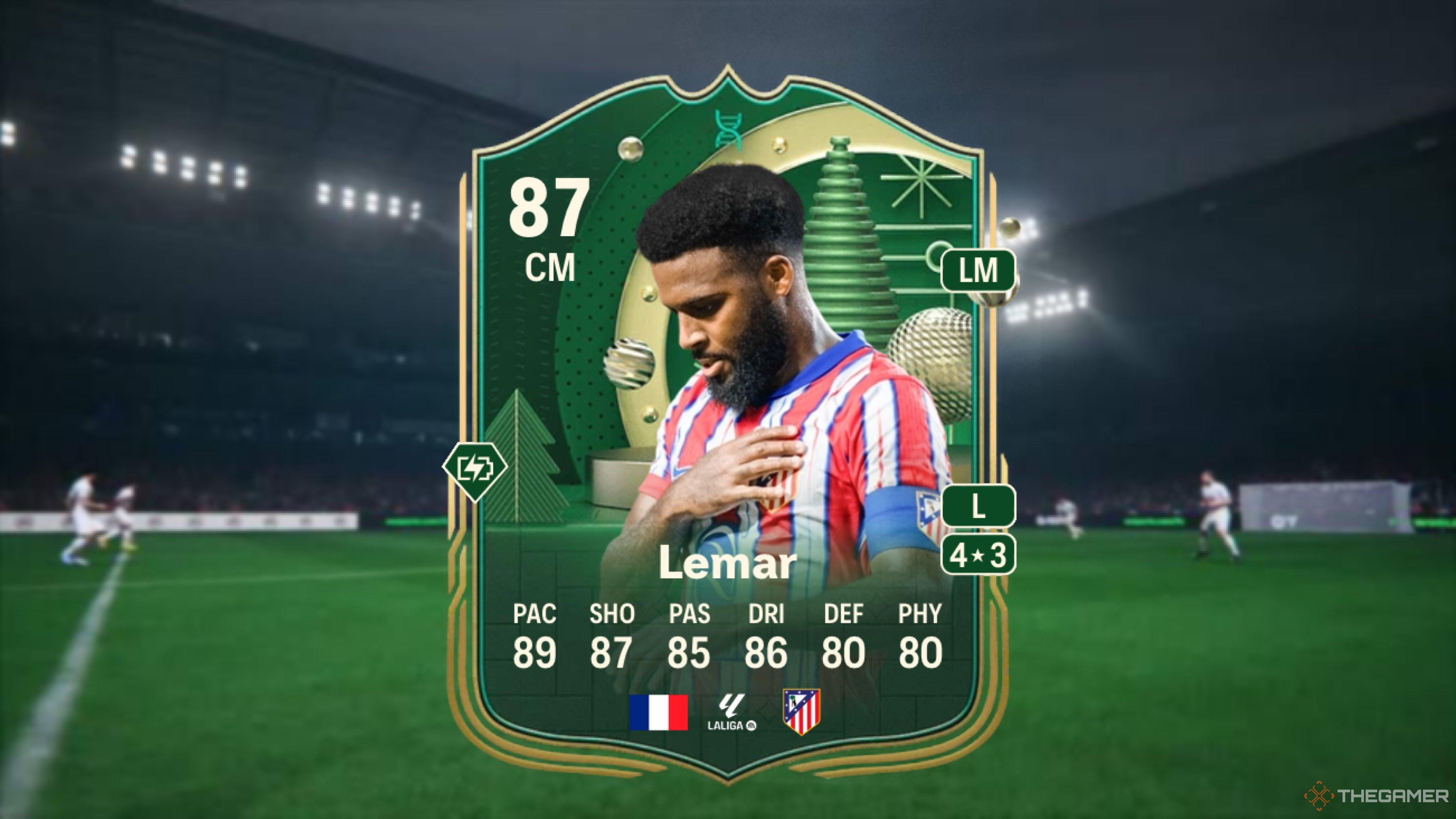 Image showing Lemar card against a faded stadium background.