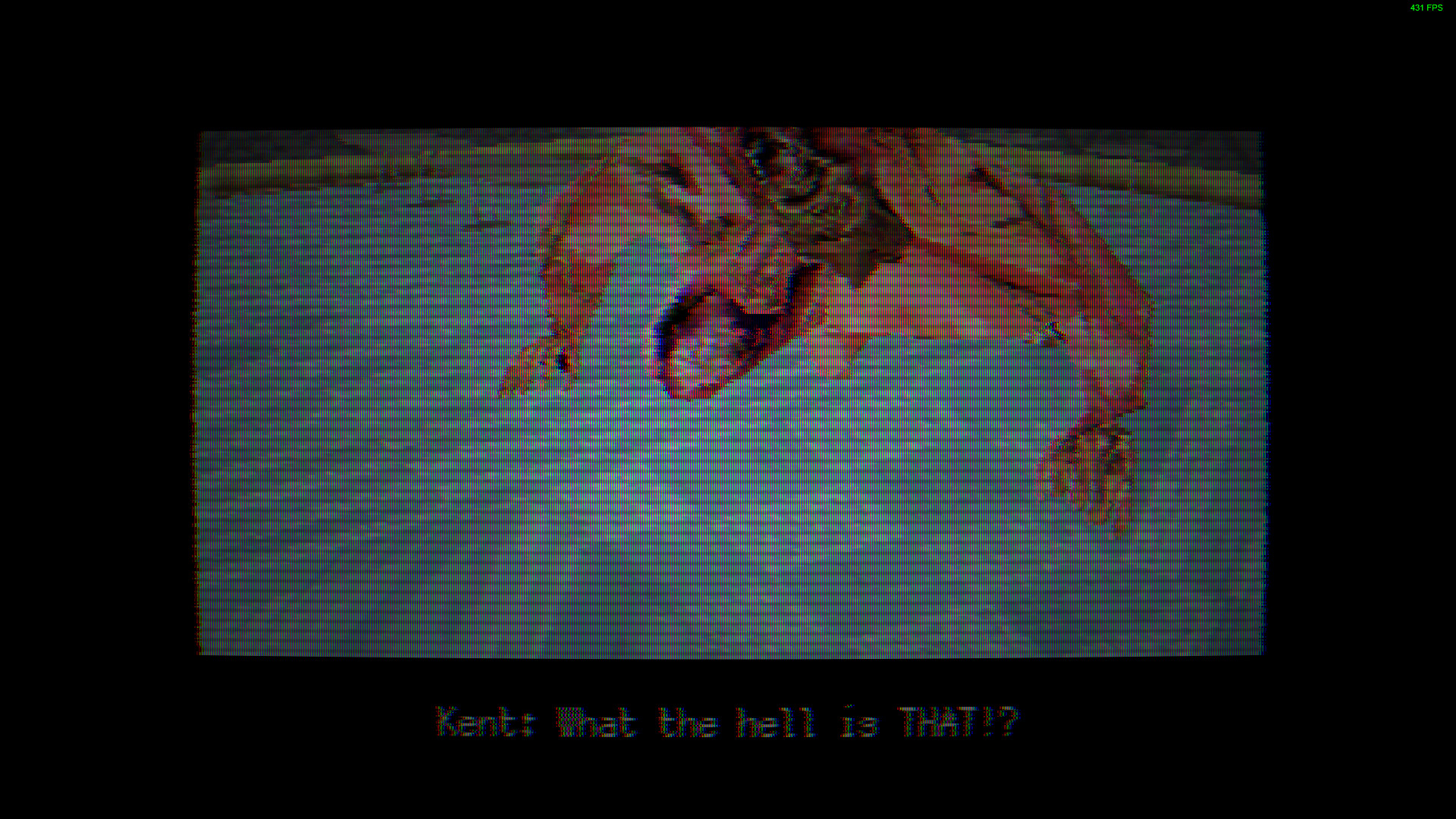 A disconcerting creature is obscured by the low-polygon graphics in Back in 1995. Kent is saying 