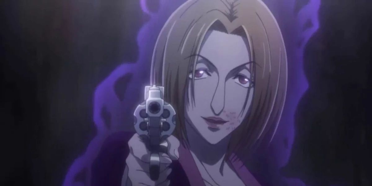 Pakunoda pointing a gun Hunter X Hunter