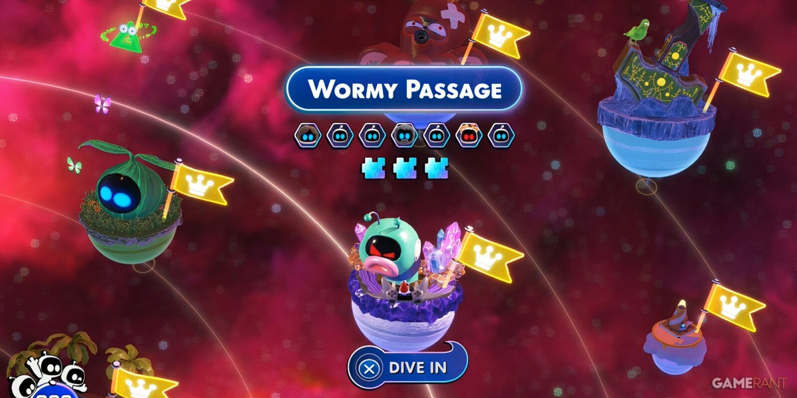 All 'Wormy Passage' Bots and Puzzle Pieces in Astro Bot