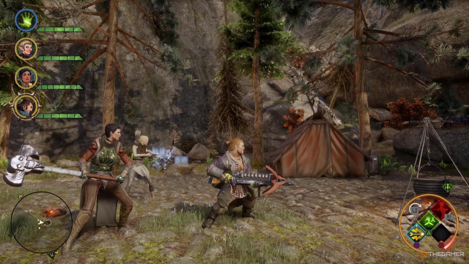 Varric's crossbow is poisoned in Dragon Age: Inquisition.