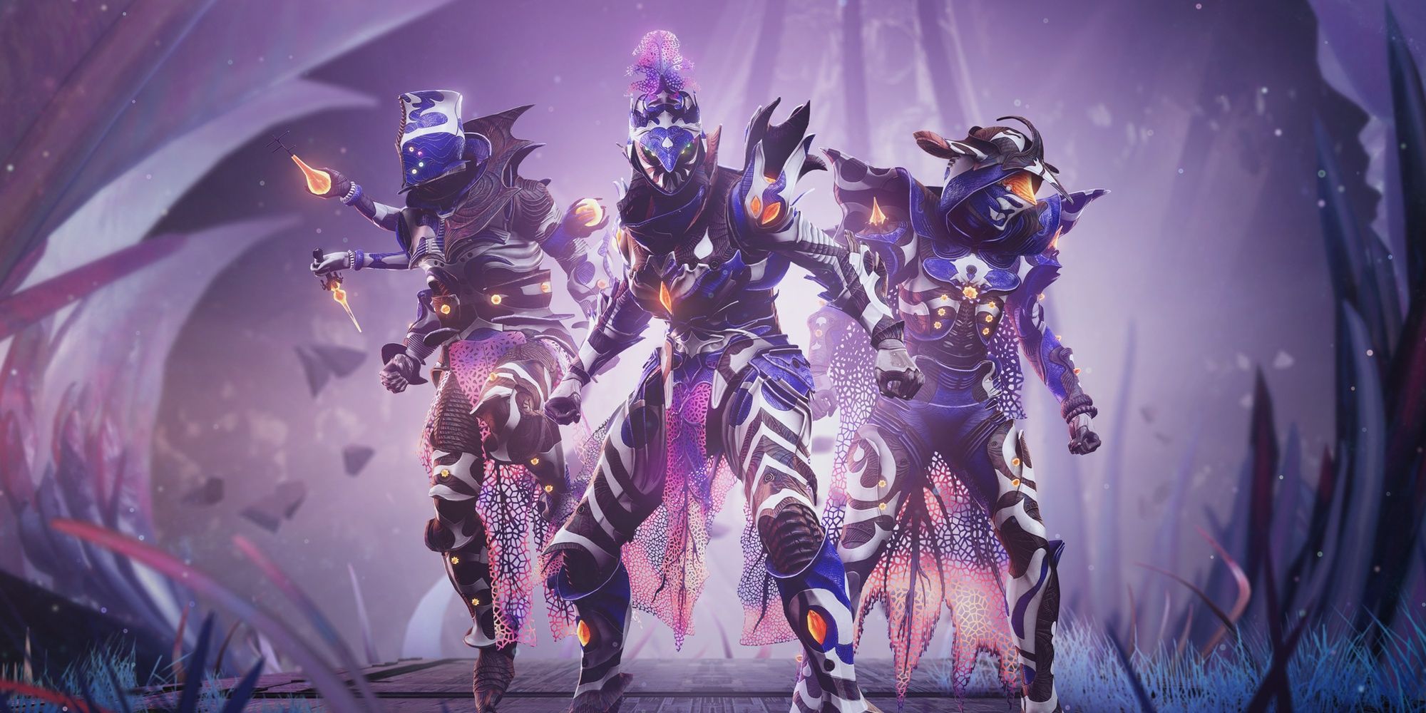 Destiny 2 Root of Nightmares Hunter. Titan, and Warlock Raid Armor Set