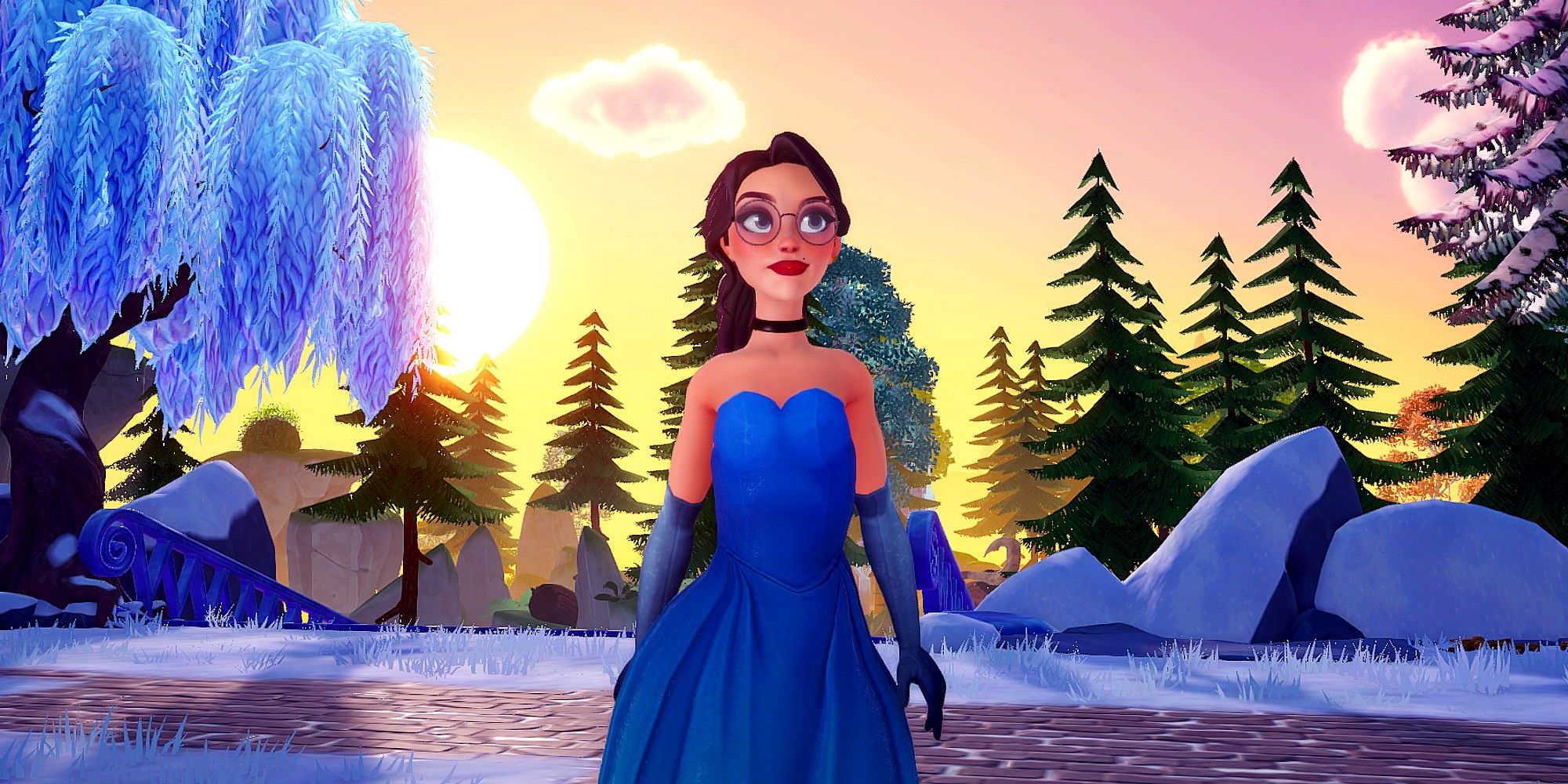 Glittering blue ice makes for a welcome change from the norm in Dreamlight Valley.