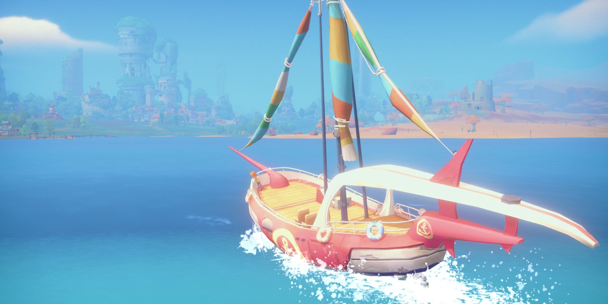 Sailing to the coast in My Time at Portia.