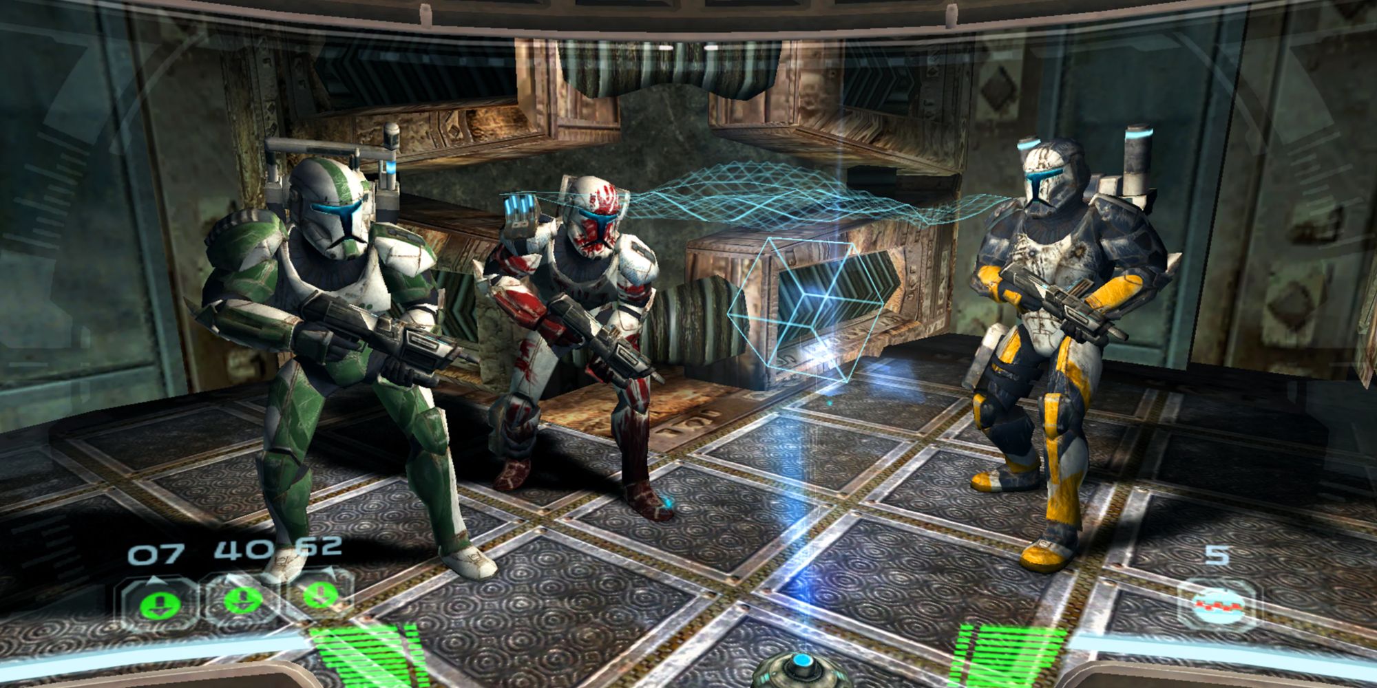 Delta Squad standing around in Star Wars Republic Commando.