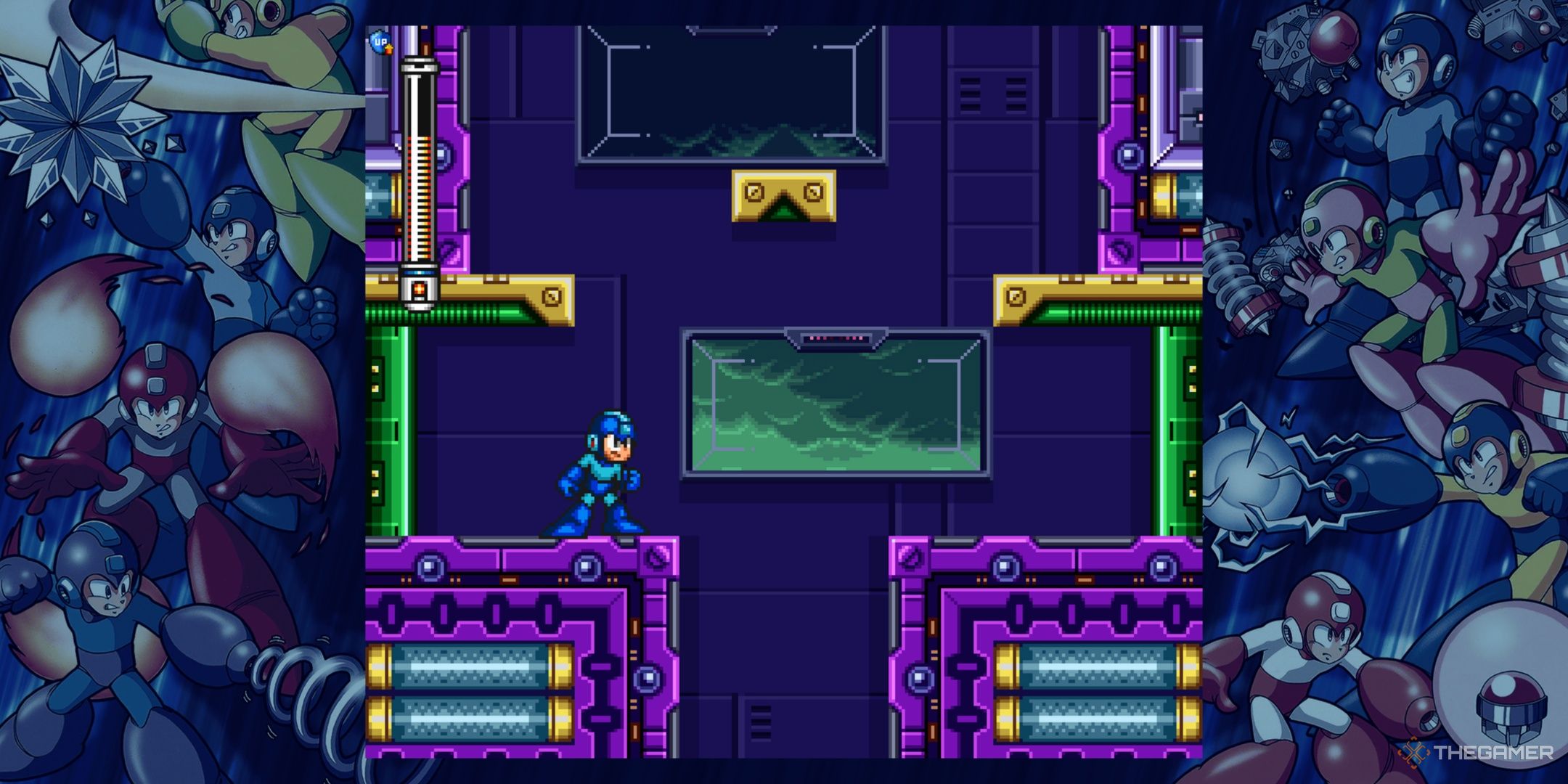 Mega Man before heading down to the final boss in Mega Man 7.