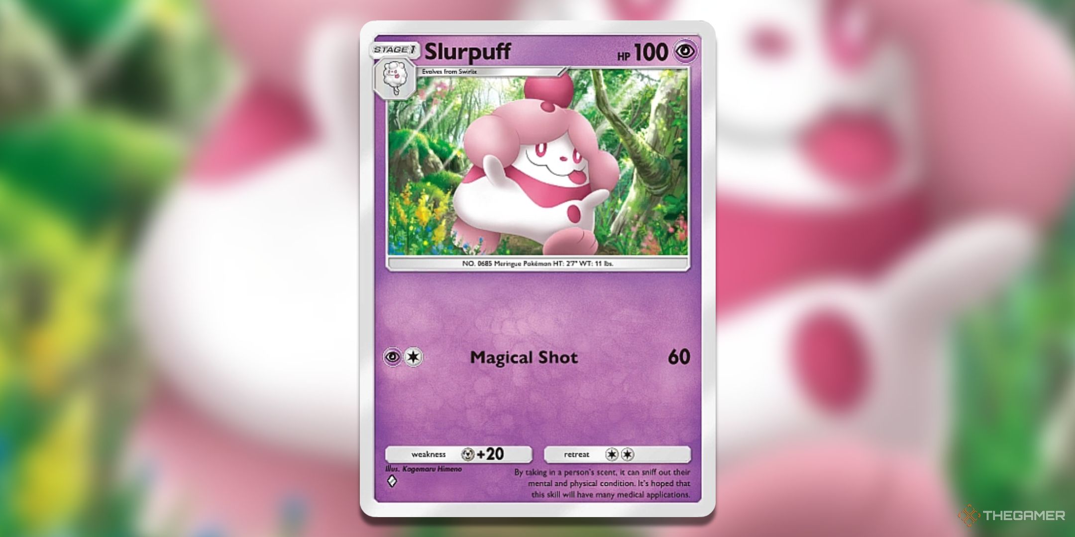 Slurpuff Mythical Island Pokemon TCG Pocket Card Art.